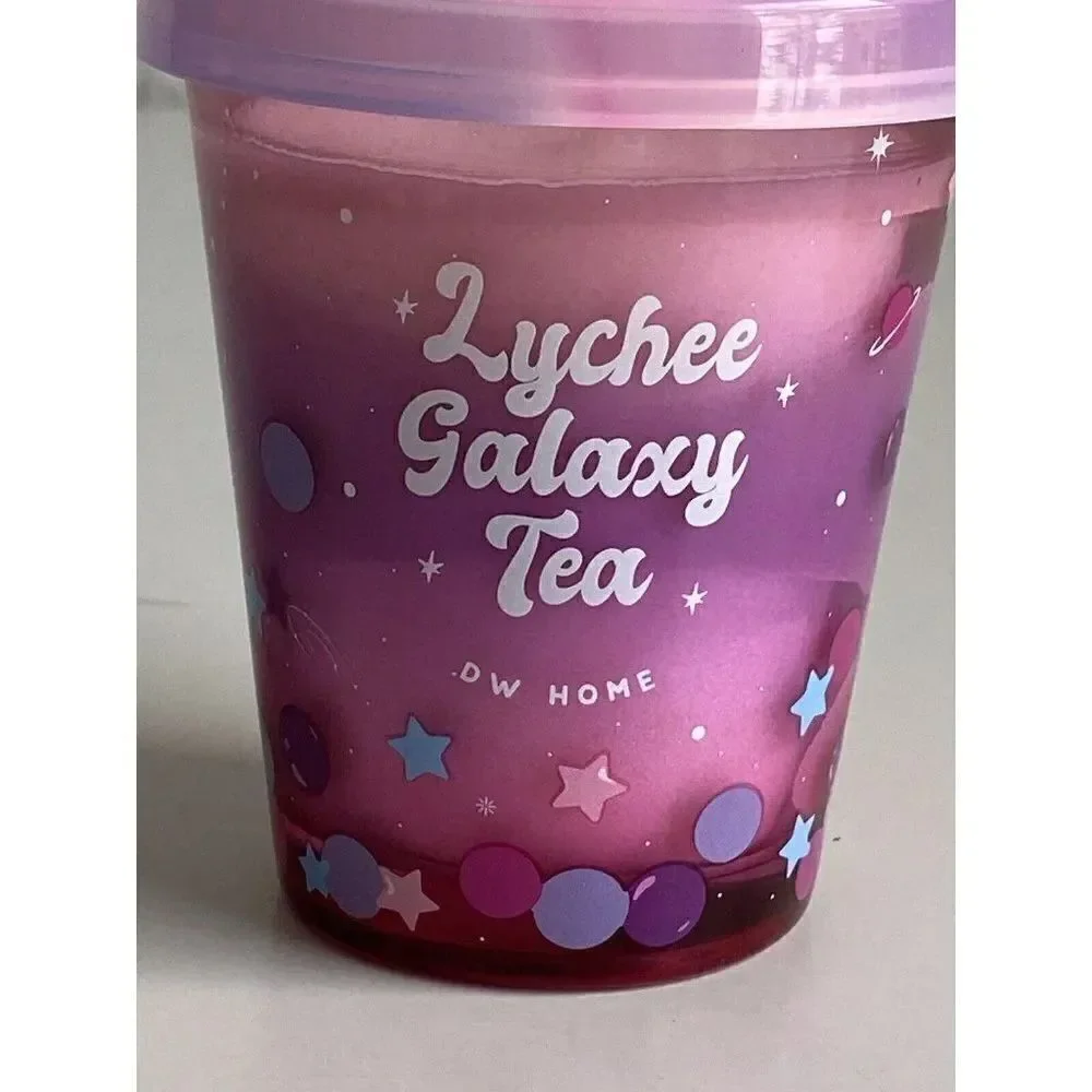 DW Home Lychee Galaxy Tea Candle Cup 4.3 OZ Richly Scented Mini Single Wick‎ NEW